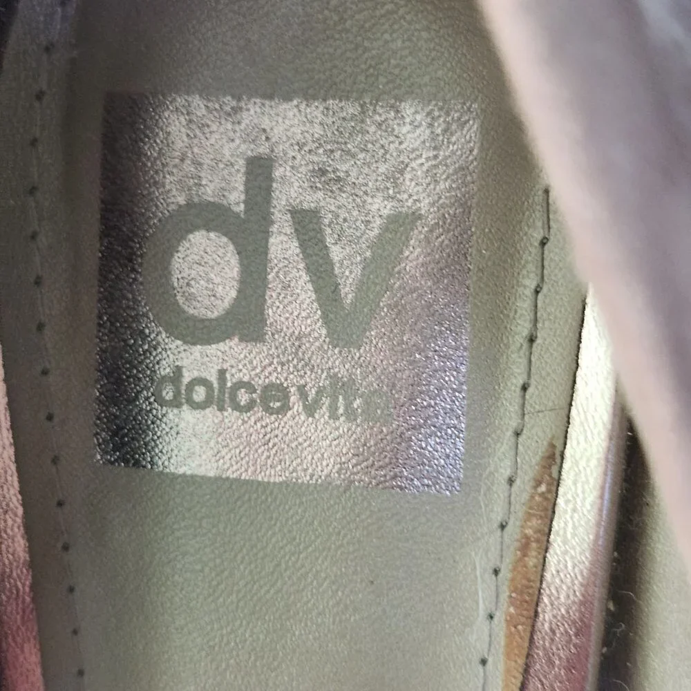 Dolce Vita Briar Suede Later Bow Taupe Hidden Platform Pumps Size 9